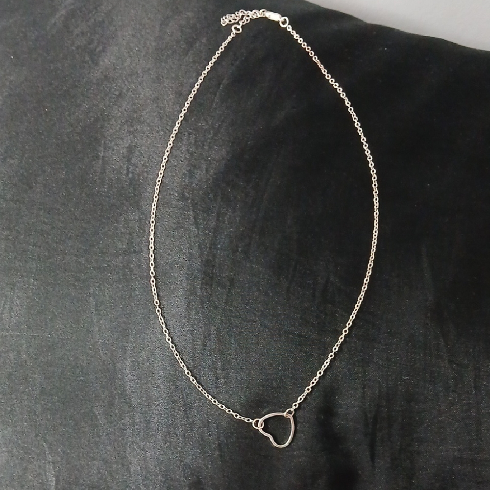 Elegant Silver Heart Necklace